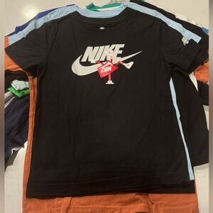 Nike Kids Black Tee with White Graphic
